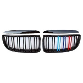 Καρδιές μάσκας για BMW E90 (2005-2008) με διπλή γρίλια - Tri color - 2τμχ Καρδιές μάσκας για BMW E90 (2005-2008) με διπλή γρίλια - Tri color - 2τμχ