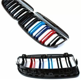 Καρδιές μάσκας για BMW E90 (2005-2008) με διπλή γρίλια - Tri color - 2τμχ Καρδιές μάσκας για BMW E90 (2005-2008) με διπλή γρίλια - Tri color - 2τμχ
