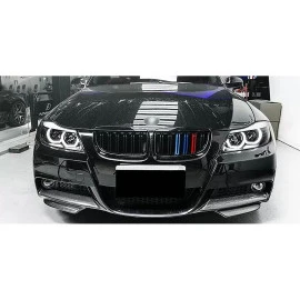 Καρδιές μάσκας για BMW E90 (2005-2008) με διπλή γρίλια - Tri color - 2τμχ Καρδιές μάσκας για BMW E90 (2005-2008) με διπλή γρίλια - Tri color - 2τμχ