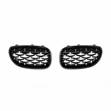 Μάσκα για BMW E60 (2003-2010) - μαύρη / χρωμιού Diamond design -2τμχ