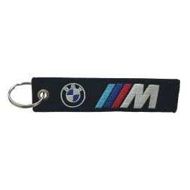 Υφασμάτινο κεντητό μπρελόκ με λογότυπο BMW M μαύρο Υφασμάτινο κεντητό μπρελόκ με λογότυπο BMW M μαύρο