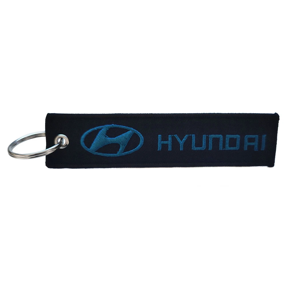 Υφασμάτινο κεντητό μπρελόκ με λογότυπο Hyundai μαύρο Υφασμάτινο κεντητό μπρελόκ με λογότυπο Hyundai μαύρο