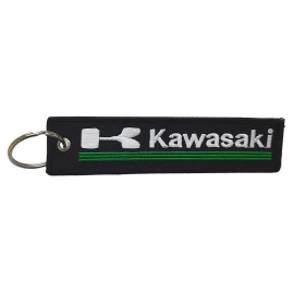 Υφασμάτινο κεντητό μπρελόκ με λογότυπο Kawasaki μαύρο Υφασμάτινο κεντητό μπρελόκ με λογότυπο Kawasaki μαύρο