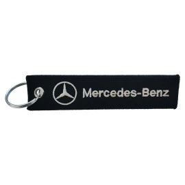 Υφασμάτινο κεντητό μπρελόκ με λογότυπο Mercedes-Benz μαύρο Υφασμάτινο κεντητό μπρελόκ με λογότυπο Mercedes-Benz μαύρο