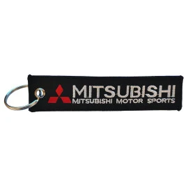 Υφασμάτινο κεντητό μπρελόκ με λογότυπο Mitsubishi μαύρο Υφασμάτινο κεντητό μπρελόκ με λογότυπο Mitsubishi μαύρο
