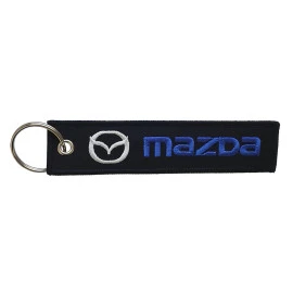 Υφασμάτινο κεντητό μπρελόκ με λογότυπο Mazda μαύρο Υφασμάτινο κεντητό μπρελόκ με λογότυπο Mazda μαύρο