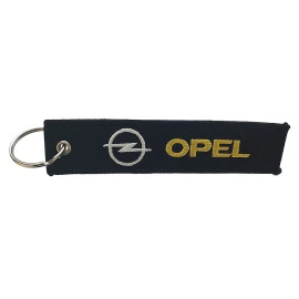 Υφασμάτινο κεντητό μπρελόκ με λογότυπο Opel μαύρο Υφασμάτινο κεντητό μπρελόκ με λογότυπο Opel μαύρο