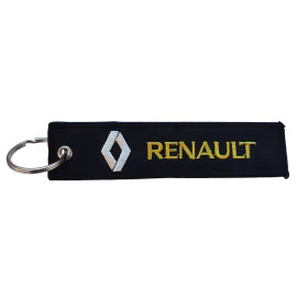 Υφασμάτινο κεντητό μπρελόκ με λογότυπο Renault μαύρο Υφασμάτινο κεντητό μπρελόκ με λογότυπο Renault μαύρο