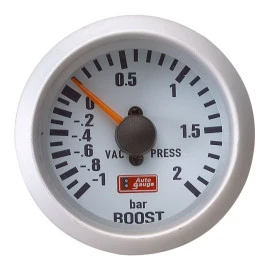 Όργανο μέτρησης τούρμπο - Boost Meter - VDO λευκό Auto Gauge 52mm Όργανο μέτρησης τούρμπο - Boost Meter - VDO λευκό Auto Gauge 52mm