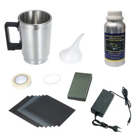 Σετ ξεθαμπώματος φαναριών (κρυσταλλοποίηση) με λυχνάρι σε βαλίτσα