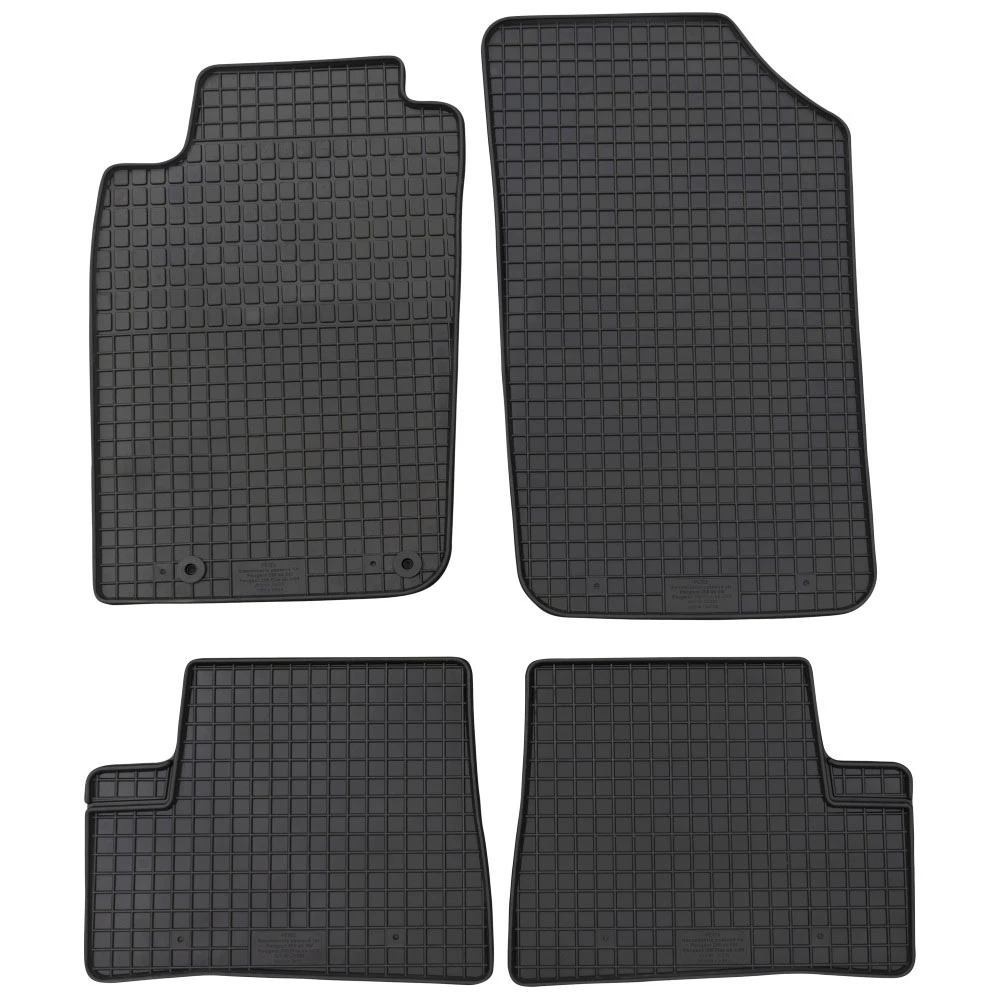 Peugeot 206 / 206+ (1998-2013) λαστιχένια μαύρα πατάκια Petex - 4τμχ Peugeot 206 / 206+ (1998-2013) λαστιχένια μαύρα πατάκια Petex - 4τμχ