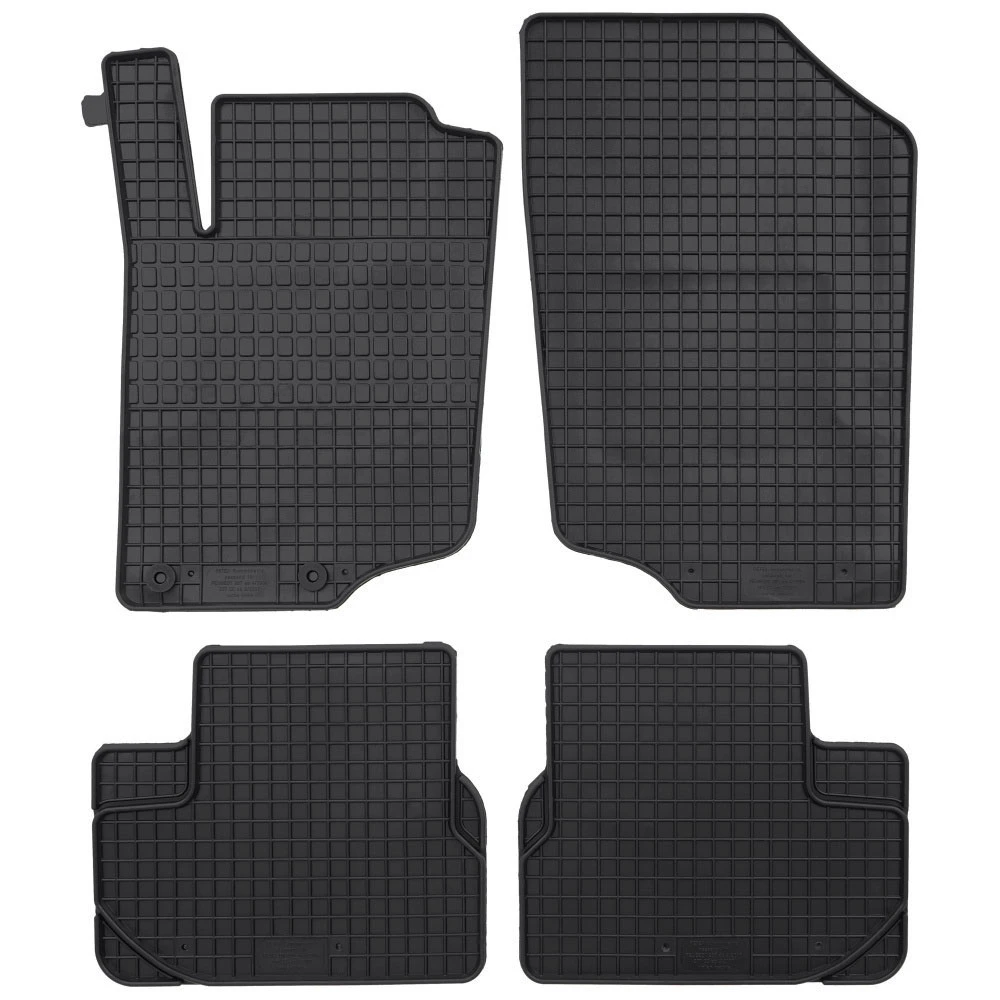 Peugeot 207 (2006-2012) λαστιχένια μαύρα πατάκια Petex - 4τμχ