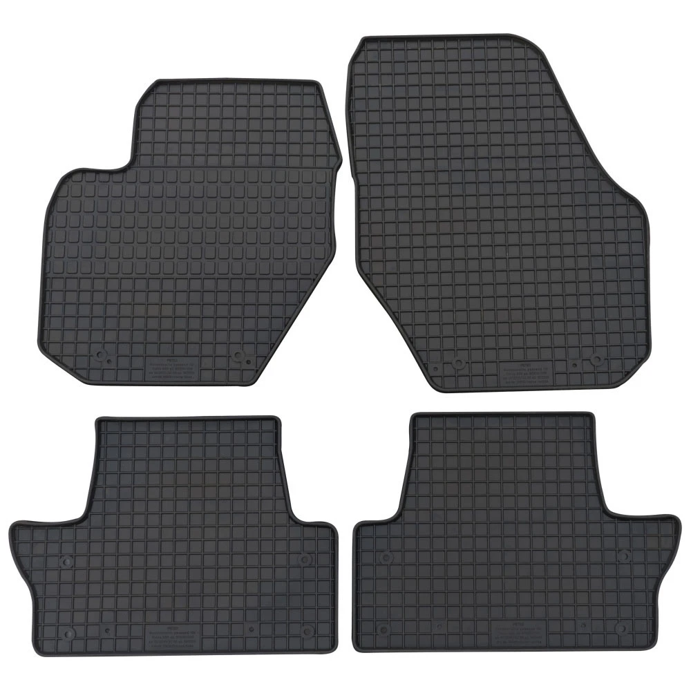 Volvo S60 / V60 (2010-2018) / XC60 (2008-2017) λαστιχένια μαύρα πατάκια Petex - 4τμχ Volvo S60 / V60 (2010-2018) / XC60 (2008-2017) λαστιχένια μαύρα πατάκια Petex - 4τμχ