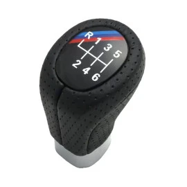 Πόμολο λεβιέ 6 ταχυτήτων για BMW M μαύρο δέρμα τρυπητό (1τμχ) Πόμολο λεβιέ 6 ταχυτήτων για BMW M μαύρο δέρμα τρυπητό (1τμχ)