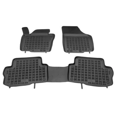 VW Sharan (2010+) / Seat Alhambra (2010+) 5 θέσεις λαστιχένια μαύρα πατάκια σκαφάκια Rezaw Plast - 3τμχ