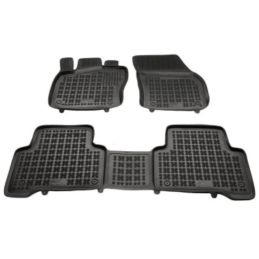 VW Touran (2015+) λαστιχένια μαύρα πατάκια σκαφάκια Rezaw Plast - 3τμχ