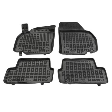 VW T-Cross (2019+) λαστιχένια μαύρα πατάκια σκαφάκια Rezaw Plast - 4τμχ