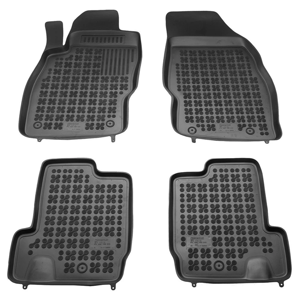 Opel Adam (2013-2019) λαστιχένια μαύρα πατάκια σκαφάκια Rezaw Plast - 4τμχ Opel Adam (2013-2019) λαστιχένια μαύρα πατάκια σκαφάκια Rezaw Plast - 4τμχ