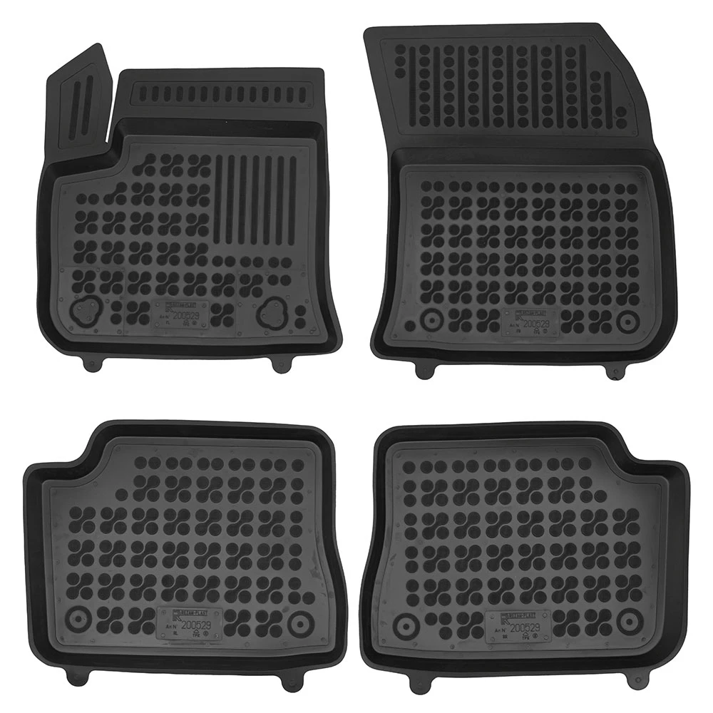 Jeep Avenger (2022+) electric / Opel Corsa-e (2019+) / Mokka-e (2020+) / Peugeot e-208 (2019+) λαστιχένια μαύρα πατάκια σκαφάκια Rezaw Plast - 4τμχ