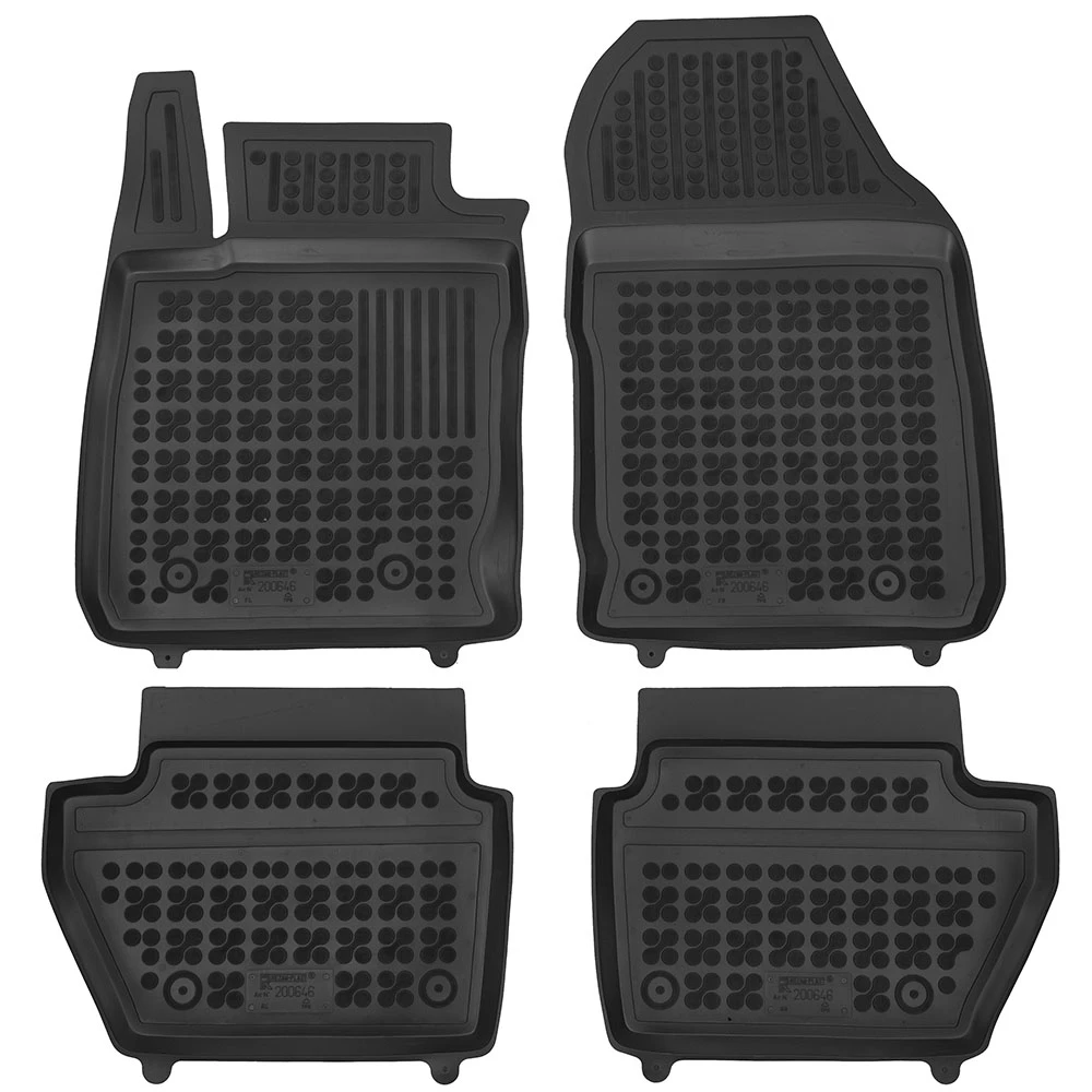 Ford Ecosport (2018-2022) λαστιχένια μαύρα πατάκια σκαφάκια Rezaw Plast - 4τμχ