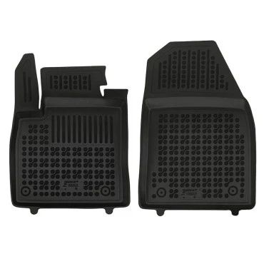 Ford Transit Courier (2023+) front with an extra material λαστιχένια μαύρα πατάκια σκαφάκια Rezaw Plast - 4τμχ