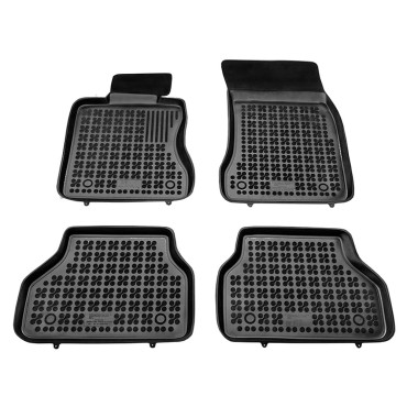 BMW 5 E60 / E61 (2003-2010) λαστιχένια μαύρα πατάκια σκαφάκια Rezaw Plast - 4τμχ