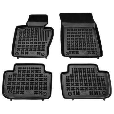 BMW X3 E83 (2003-2010) λαστιχένια μαύρα πατάκια σκαφάκια Rezaw Plast - 4τμχ