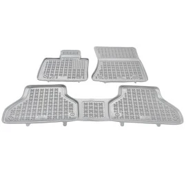 BMW X5 E70 (2007-2013) / X6 E71 (2008-2014) λαστιχένια γκρι πατάκια σκαφάκια Rezaw Plast - 3τμχ