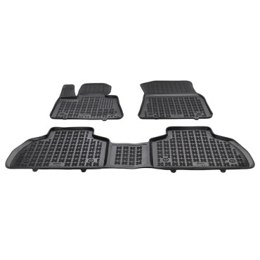 BMW X7 G07 (2018+) 7 Seats λαστιχένια μαύρα πατάκια σκαφάκια Rezaw Plast - 4τμχ