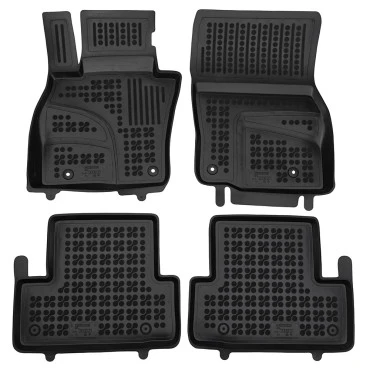 Mazda CX-60 (2022+) Plug-in Hybrid (PHEV) / Mild Hybrid (MHEV), 4x4 (AWD), 2x4 (RWD) λαστιχένια μαύρα πατάκια σκαφάκια Rezaw Plast - 4τμχ