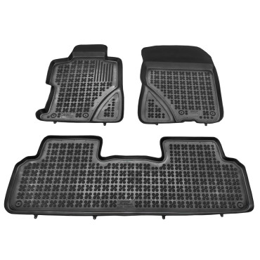 Honda Civic (2006-2011) Sedan λαστιχένια μαύρα πατάκια σκαφάκια Rezaw Plast - 3τμχ