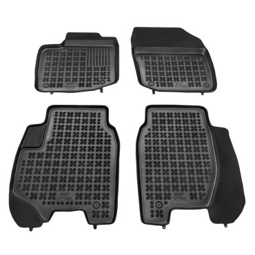 Honda Civic IX Hatchback (2012-2017) / Honda Civic IX Tourer (2013-2017) λαστιχένια μαύρα πατάκια σκαφάκια Rezaw Plast - 4τμχ