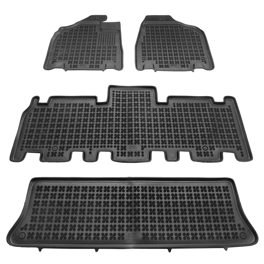 Kia Carnival (2005-2014) 7 θέσεις λαστιχένια μαύρα πατάκια σκαφάκια Rezaw Plast - 4τμχ Kia Carnival (2005-2014) 7 θέσεις λαστιχένια μαύρα πατάκια σκαφάκια Rezaw Plast - 4τμχ