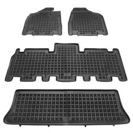 Kia Carnival (2005-2014) 7 θέσεις λαστιχένια μαύρα πατάκια σκαφάκια Rezaw Plast - 4τμχ Kia Carnival (2005-2014) 7 θέσεις λαστιχένια μαύρα πατάκια σκαφάκια Rezaw Plast - 4τμχ