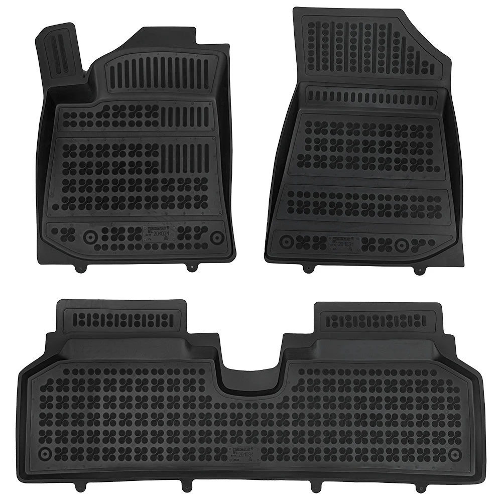 Kia Niro EV Electric (2022+) λαστιχένια μαύρα πατάκια σκαφάκια Rezaw Plast - 3τμχ