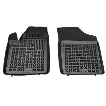 Citroen Berlingo / Peugeot Partner (1997-2010) μπροστινά λαστιχένια μαύρα πατάκια σκαφάκια Rezaw Plast - 2τμχ