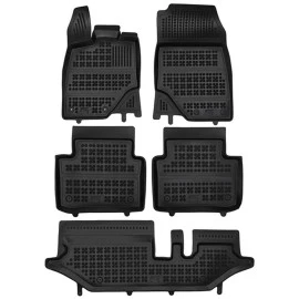 Peugeot 5008 Hybrid (2024+) 7θεσιο λαστιχένια μαύρα πατάκια σκαφάκια Rezaw Plast - 4τμχ