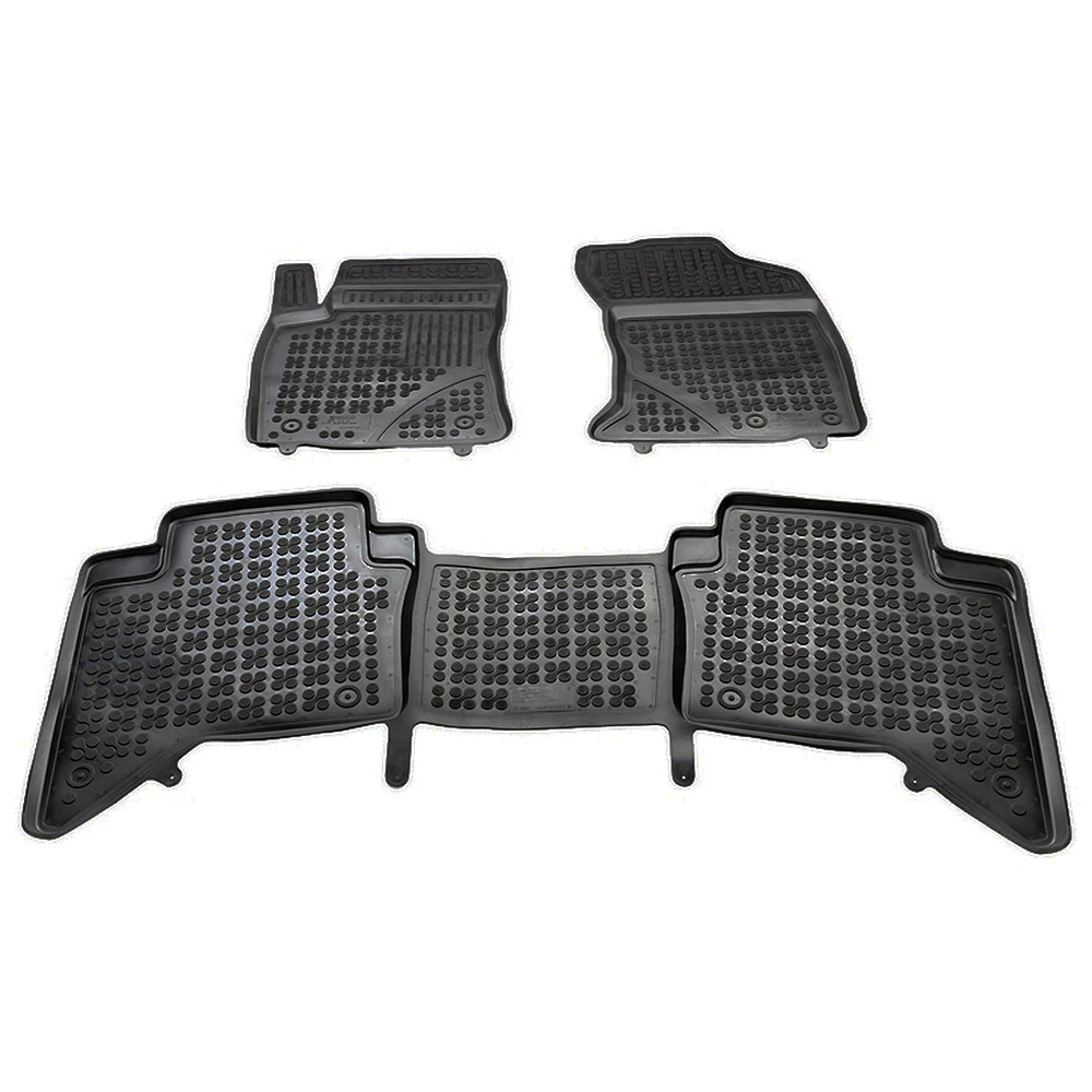 Toyota Hilux (2014+) 4D λαστιχένια μαύρα πατάκια σκαφάκια Rezaw Plast - 3τμχ Toyota Hilux (2014+) 4D λαστιχένια μαύρα πατάκια σκαφάκια Rezaw Plast - 3τμχ