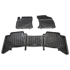 Toyota Hilux (2014+) 4D λαστιχένια μαύρα πατάκια σκαφάκια Rezaw Plast - 3τμχ Toyota Hilux (2014+) 4D λαστιχένια μαύρα πατάκια σκαφάκια Rezaw Plast - 3τμχ