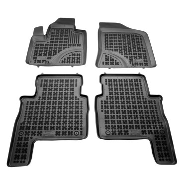 Hyundai Santa Fe (2006-2012) λαστιχένια μαύρα πατάκια σκαφάκια Rezaw Plast - 4τμχ