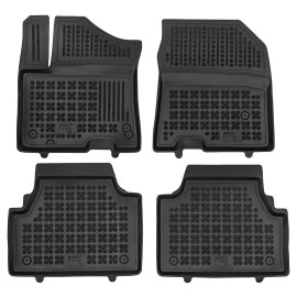 Hyundai Kona Electric (2018-2023) λαστιχένια μαύρα πατάκια σκαφάκια Rezaw Plast - 4τμχ