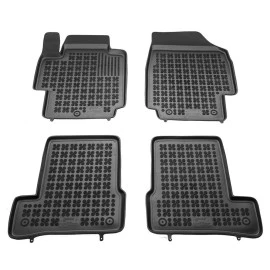 Nissan Micra (2002-2007) Pre-Facelift λαστιχένια μαύρα πατάκια σκαφάκια Rezaw Plast - 4τμχ