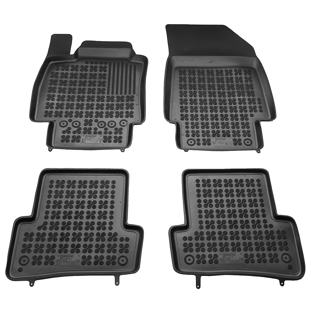 Renault Clio III (2005-2012) / Clio IV (2012-2019) / Captur (2013-2019) λαστιχένια μαύρα πατάκια σκαφάκια Rezaw Plast - 4τμχ Renault Clio III (2005-2012) / Clio IV (2012-2019) / Captur (2013-2019) λαστιχένια μαύρα πατάκια σκαφάκια Rezaw Plast - 4τμχ