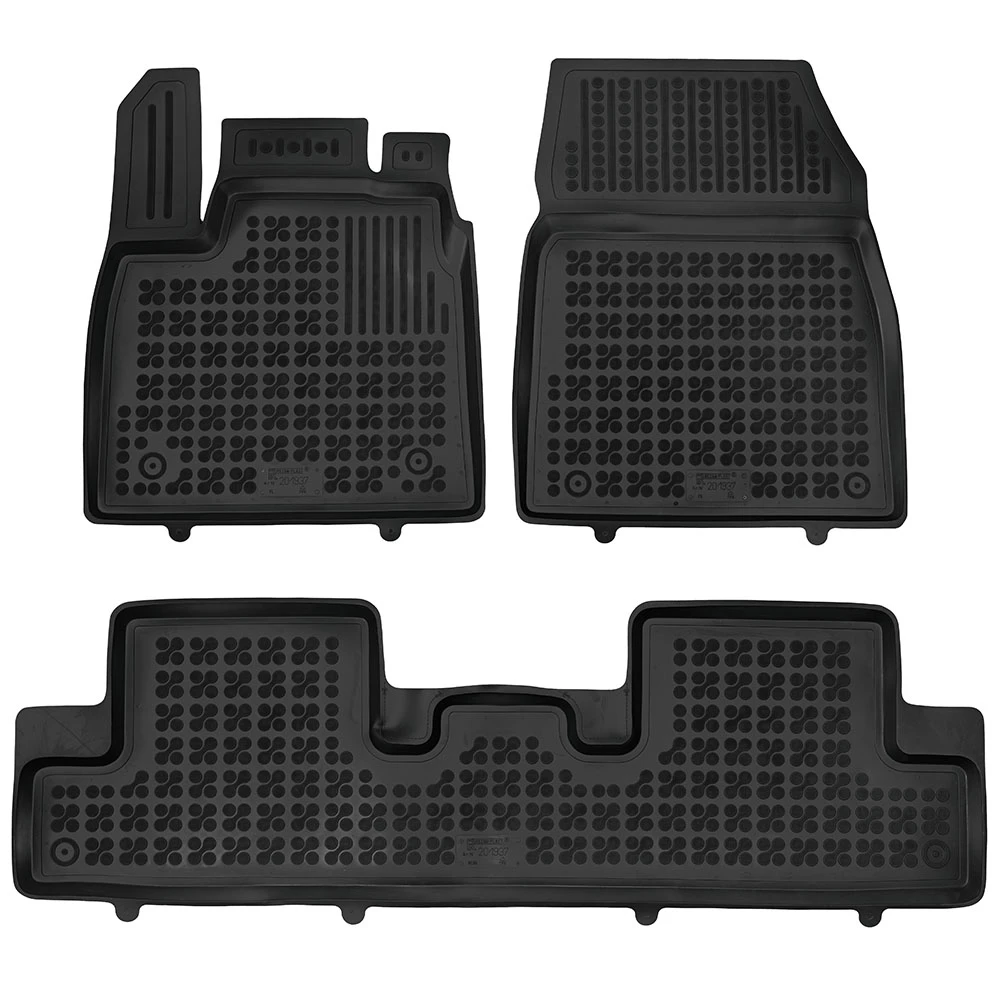 Renault Megane E-Tech Electric (2022+) λαστιχένια μαύρα πατάκια σκαφάκια Rezaw Plast - 3τμχ