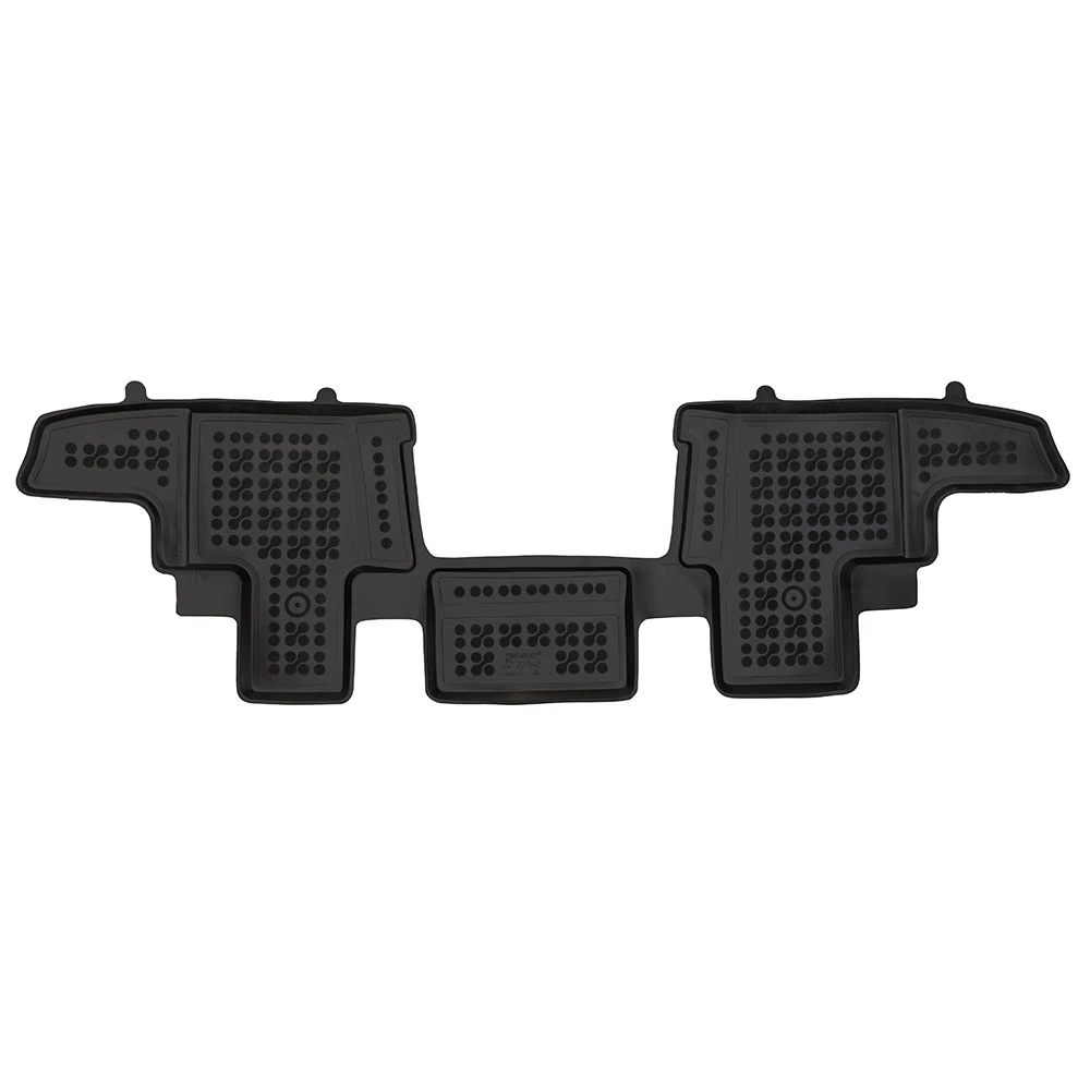 Renault Trafic (2021+) middle for 3 passenger, with air vents in the floor, doors opening to both sides, fixed seats (not sliding) λαστιχένια μαύρα πατάκια σκαφάκια Rezaw Plast - 1τμχ