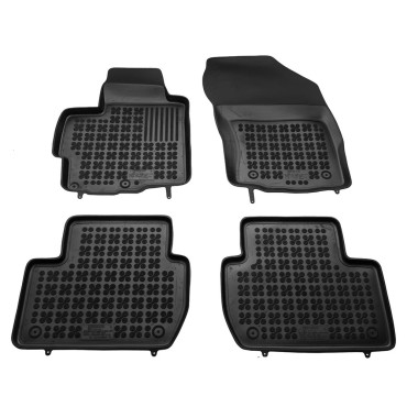 Mitsubishi Outlander / Citroen C-Crosser / Peugeot 4007 λαστιχένια μαύρα πατάκια σκαφάκια Rezaw Plast - 4τμχ