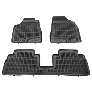 Mercedes Citan (2012-2021) λαστιχένια μαύρα πατάκια σκαφάκια Rezaw Plast - 3τμχ