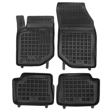 Jeep Avenger (2022+) except the Electric (BEV) λαστιχένια μαύρα πατάκια σκαφάκια Rezaw Plast - 4τμχ