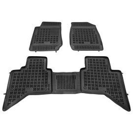 Isuzu D-Max (2012-2019) λαστιχένια μαύρα πατάκια σκαφάκια Rezaw Plast - 3τμχ Isuzu D-Max (2012-2019) λαστιχένια μαύρα πατάκια σκαφάκια Rezaw Plast - 3τμχ