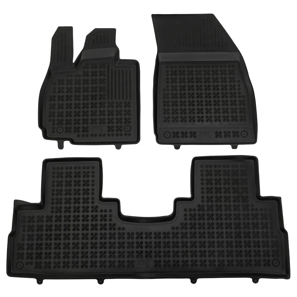 Omoda 9 (2025+) Super Hybrid (PHEV) λαστιχένια μαύρα πατάκια σκαφάκια Rezaw Plast - 3τμχ